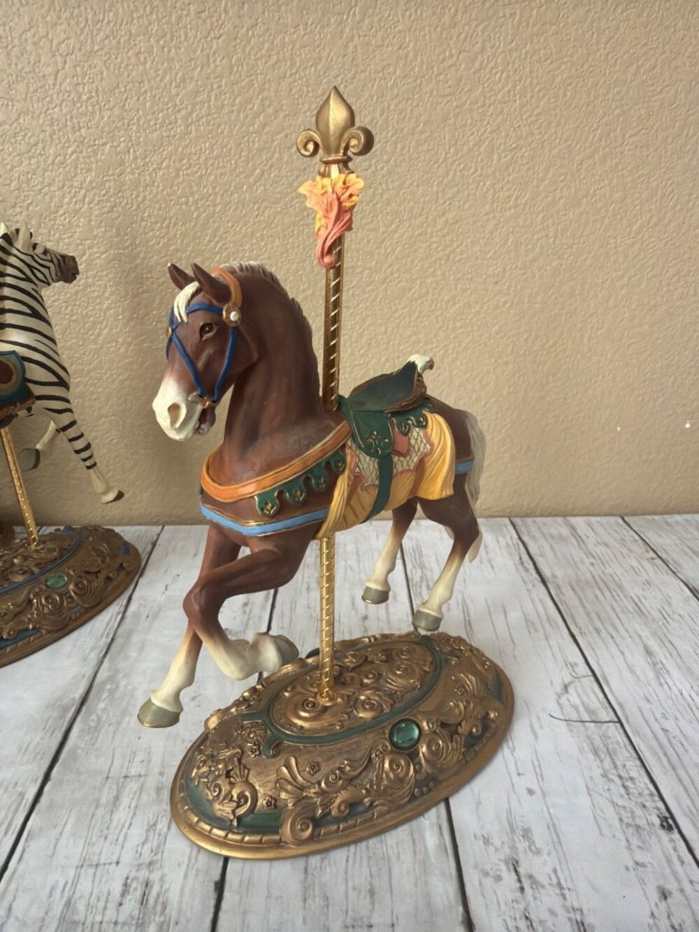Set of 3 Willitts Carousel Classics Ann Dezendorf Ltd Ed Horse Zebra Eagle Back - Picture 6 of 16